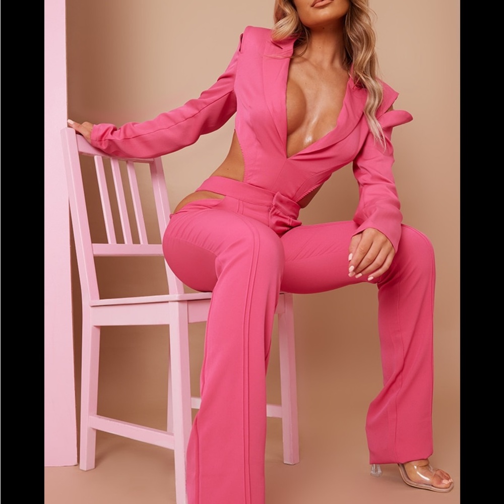 Pretty little things sz small us 4 bodysuit and size us 8 pants/med